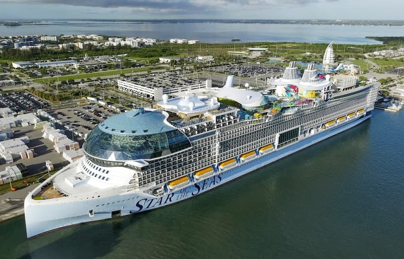 World’s Largest Cruise Ship ‘Star of the Seas’ Docks at Port Canaveral"